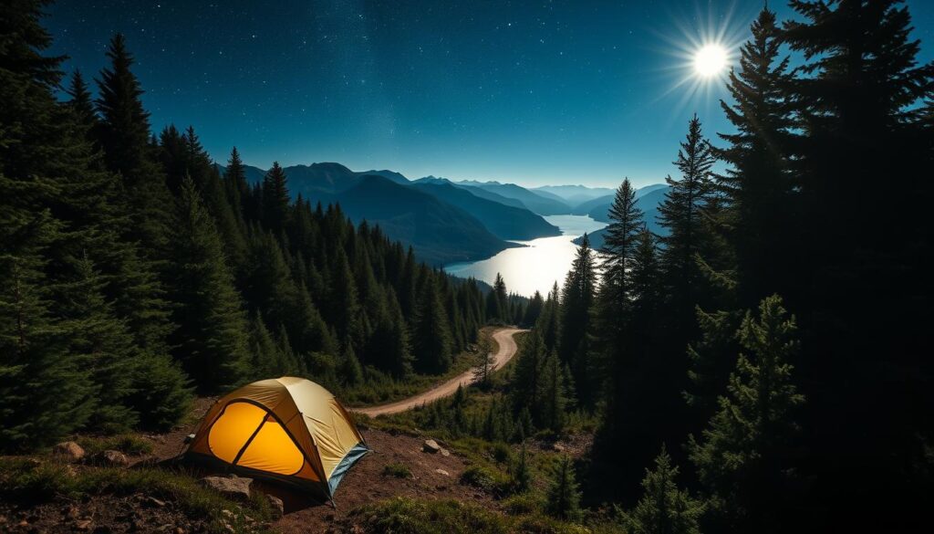 camping in nature reserve