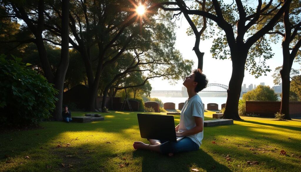 digital detox on Cockatoo Island