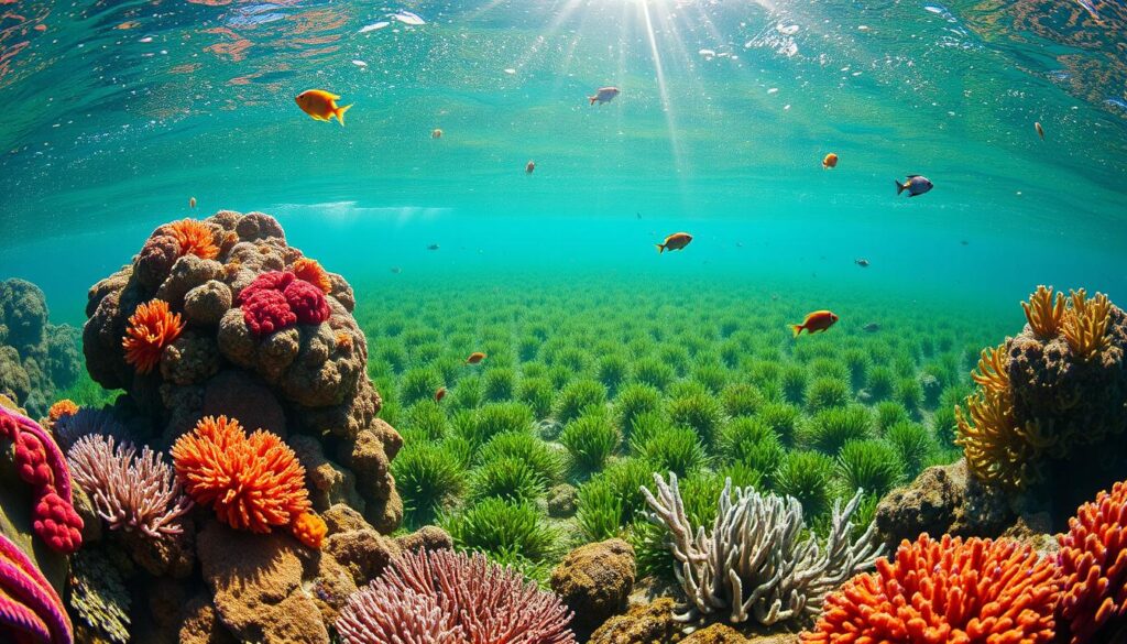 diverse marine ecosystems at best beach NSW Australia