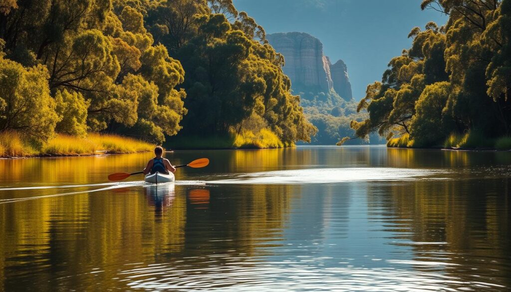 kayaking in Garigal National Park