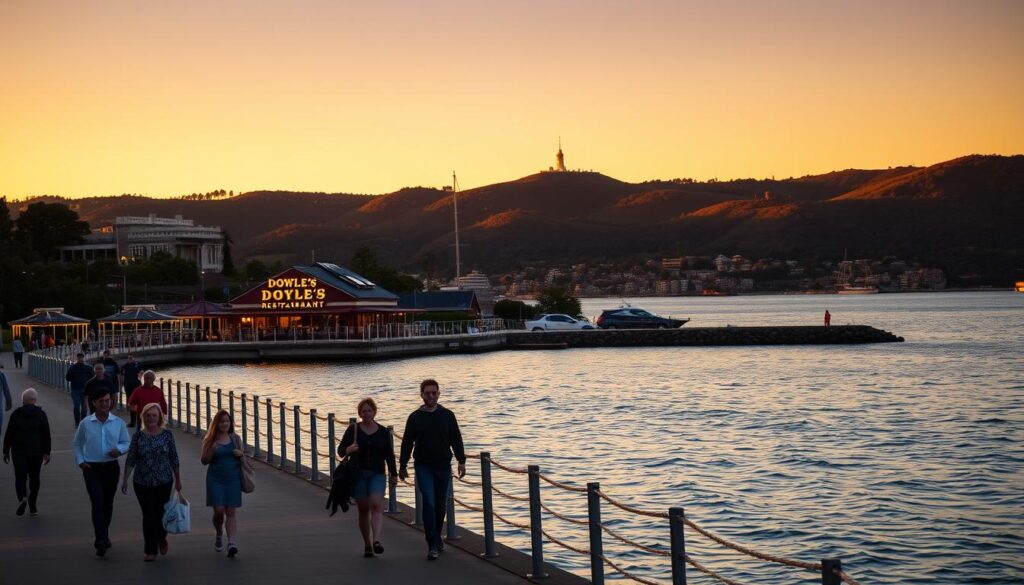 picturesque Watsons Bay at sunset