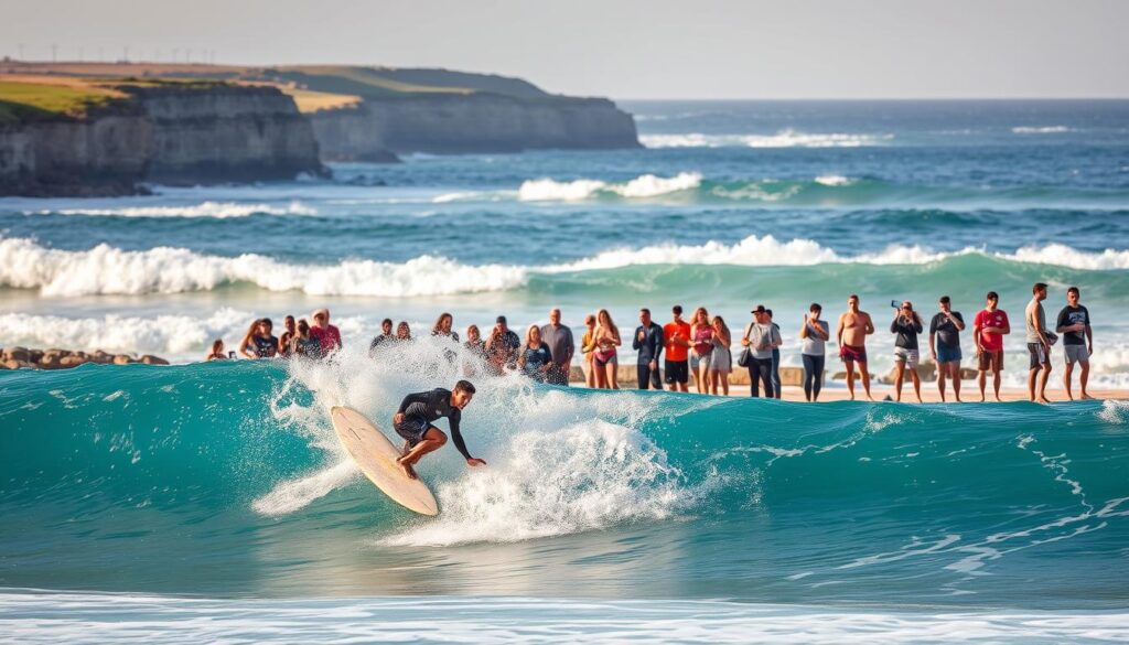 surfing at Maroubra Beach